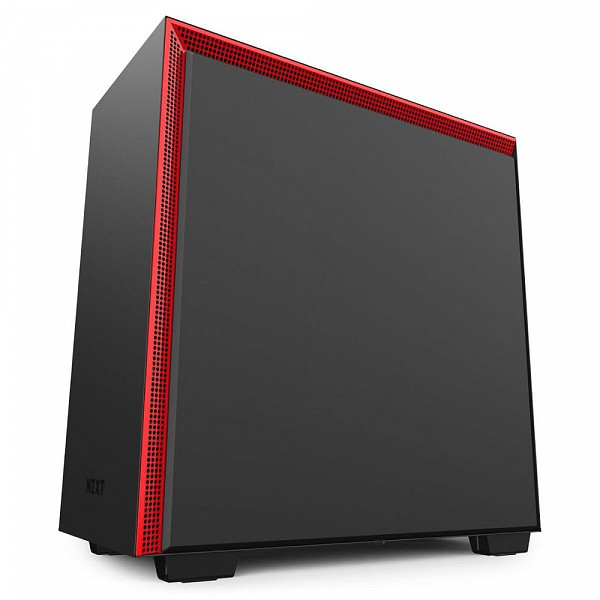Gabinete Gamer NZXT H710i, Mid Tower, Com 4 Fans, Vidro Temperado, Vermelho, S-Fonte, CA-H710I-BR