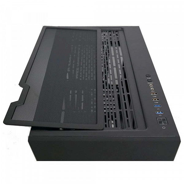 Gabinete Gamer ReDragon Infernal Dragon Strafe, Mid Tower, Vidro Temperado, Black, ATX, Sem Fonte, Sem Fan, GC-706IF
