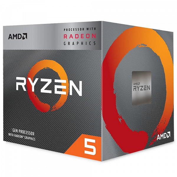 Processador AMD Ryzen 5 3400G, Cache 4MB, 3.7GHz (4.2GHz Max Turbo), AM4 - YD3400C5FHBOX
