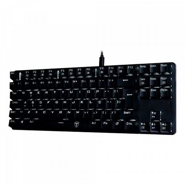 Teclado Mecânico Gamer T-Dagger Bora, Preto, Switch Blue, ABNT2 - T-TGK313-BL (PT-WHITE)