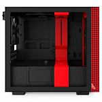 Gabinete Gamer NZXT H210, Mini Tower, com FAN, Lateral em Vidro, Preto/Vermelho - CA-H210B-BR