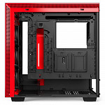 Gabinete Gamer NZXT H710, Mid Tower, com FAN, Lateral em Vidro, Preto/Vermelho - CA-H710B-BR