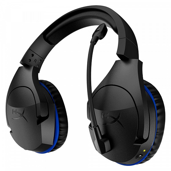 Headset Gamer Sem Fio HyperX Cloud Stinger Wireless PS4, Drivers 50mm, Preto e Azul - HX-HSCSW-BK