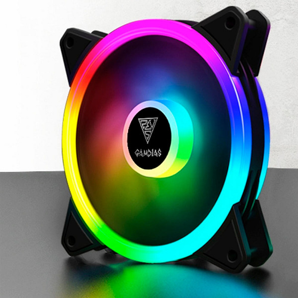 Kit Fan com 3 Unidades, Gamdias, AEOLUS M2-1203 LITE, RGB, 120mm, Hidráulico, 1200RPM