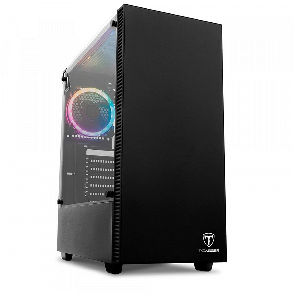 Gabinete Gamer T-dagger Cube Preto T-TGC305B Vidro Temperado.