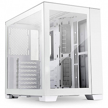Gabinete Gamer Lian Li Dynamic Mini-S 011, PC Tower, ATX, Lateral em Vidro Temperado, Branco Neve - O11DMINI-S