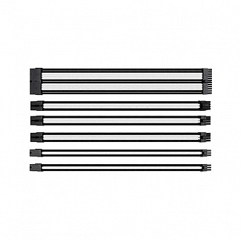 Cabo Mod Sleeved Preto e Branco 30cm Thermaltake AC-048-CN1NANA1