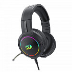 Headset Gamer Redragon Mento, 3.5mm + USB, Múltiplas Plataformas, RGB, Black, H270-RGB