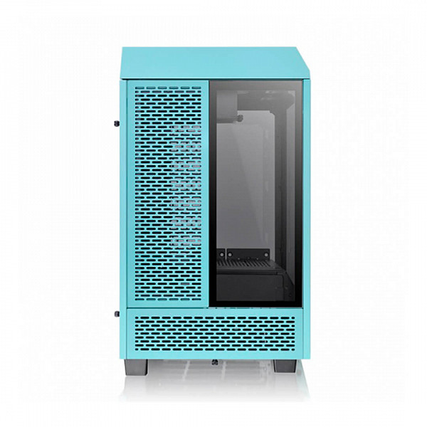 Gabinete Thermaltake The Tower 100  Mini Turquesa com Janela Lateral em Vidro Temperado 120MM CA1R300SBWN00