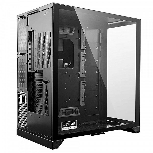 Gabinete Lian Li 011 Dynamic XL ROG Edition Preto Full Tower Lateral de Vidro Temperado - 011DXL-X