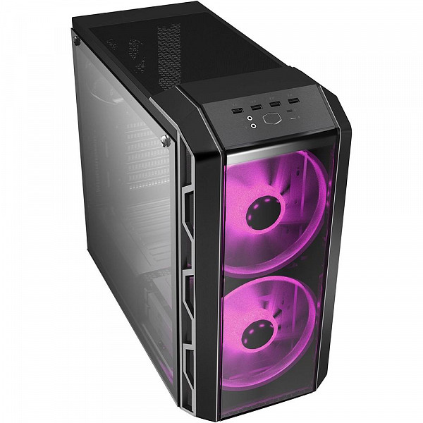 Gabinete Gamer Cooler Master MasterCase H500, RGB, 3 Coolers, Lateral em Vidro, Iron Grey - MCM-H500-IGNN-S00