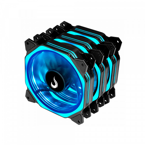 Cooler Fan Rise Mode RGB Aura, 3 Unidades, 120mm, Preto - RM-AU-02-RGB
