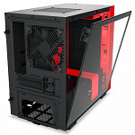 Gabinete Gamer NZXT H210, Mini Tower, com FAN, Lateral em Vidro, Preto/Vermelho - CA-H210B-BR