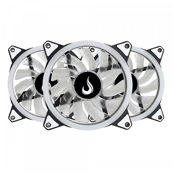 Cooler Fan Rise Mode Energy, 3 Unidades, 120mm, ARGB, Preto - FN-02-RGB-5V