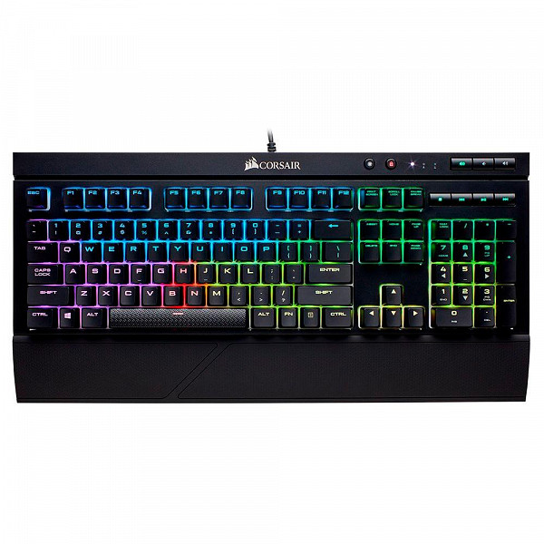 Teclado Mecânico Gamer Corsair K68, RGB, Switch Cherry MX Red, ABNT2 - CH-9102010-BR
