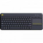Teclado Sem Fio Logitech K400 Plus com Touchpad, Multimídia, Unifying, ABNT2, Cinza - 920-007125