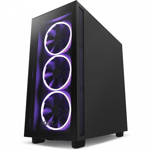 Gabinete NZXT H7 Elite, Mid Tower, ATX, Lateral e Frontal em Vidro Temperado, 3x Fan RGB, Preto - CM-H71EB-01