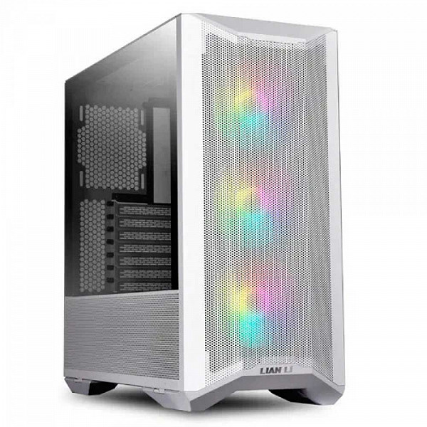 Gabinete Gamer Lian Li, Lancool II Mesh RGB, Mid Tower, Vidro Temperado, White, Sem Fonte, Com 3 Fans 120