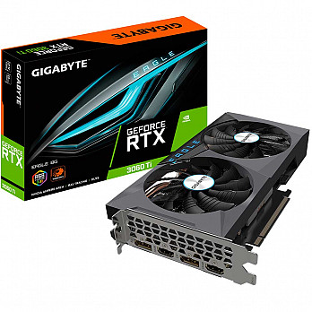 Placa de Vídeo Gigabyte NVIDIA GeForce RTX 3060 Ti Eagle  8GB GDDR6 256-bit GVN306TEAGLE8GD - LHR
