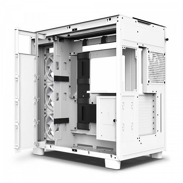 Gabinete Gamer NZXT H9 Elite, Mid Tower, RGB, ATX, Lateral, Frontal e Topo em Vidro, Branco - CM-H91EW-01