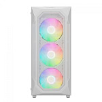 Gabinete Gamer Gamdias Aura GC1 Elite, Vidro Temperado, ATX, Mid Tower, RGB, Com 4 Fans, Sem Fonte, White