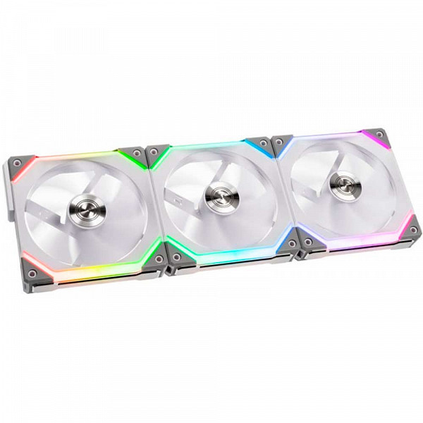 Kit Fan com 3 Unidades, Lian Li, Uni SL120, RGB, 120mm, Hidráulico, 1900RPM, White UF-SL120-3W