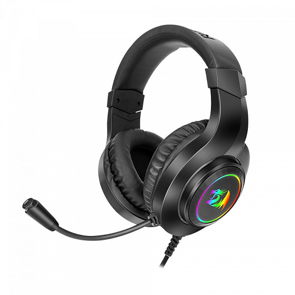 Headset Gamer Redragon Hylas, 3.5mm + USB, Múltiplas Plataformas, RGB, Black, H260RGB