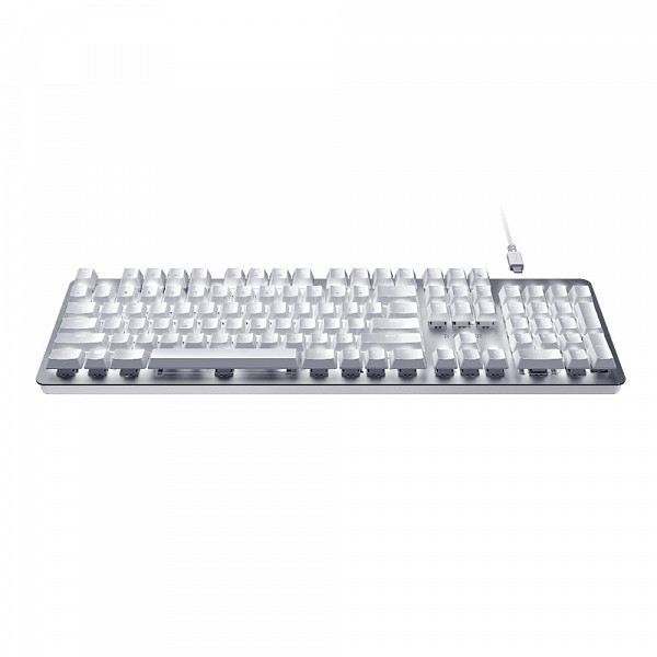 Teclado Sem Fio Mecânico Gamer Razer Pro Type, Bluetooth, LED Branco, Razer Switch Orange, US, Mercury White - RZ03-03070200-R3U1