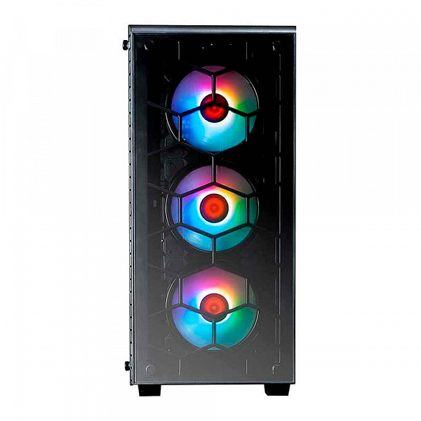 Gabinete Gamer Redragon Diamond Storm Pro, Mid Tower, Com 3 Fans RGB, Vidro Temperado, Black, S-Fonte GC-903