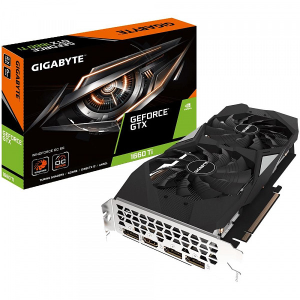 Placa de Video Gigabyte GeForce GTX 1660 Ti 6G WINDFORCE OC, GV-N166TWF2OC-6GD
