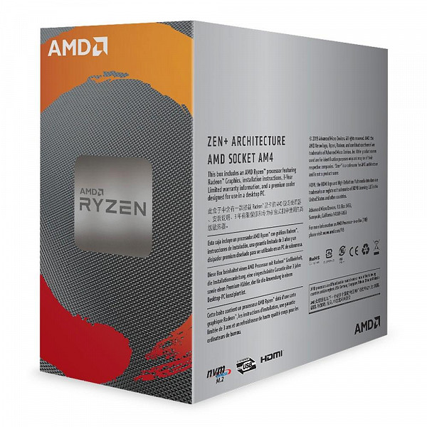 Processador AMD Ryzen 3 3200G, Cache 4MB, 3.6GHz (4GHz Max Turbo), AM4