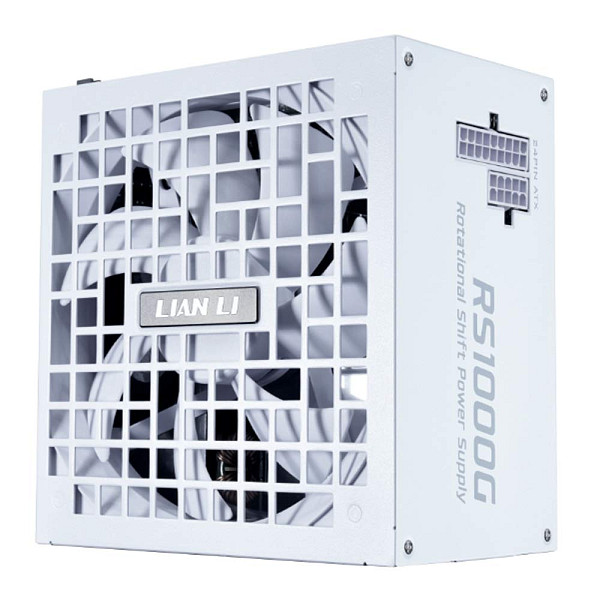 Fonte Lian Li RS 1000W, 80 Plus Gold, ATX 3.1, PFC Ativo, Full Modular, Preto, RS1000G BH BR Branca