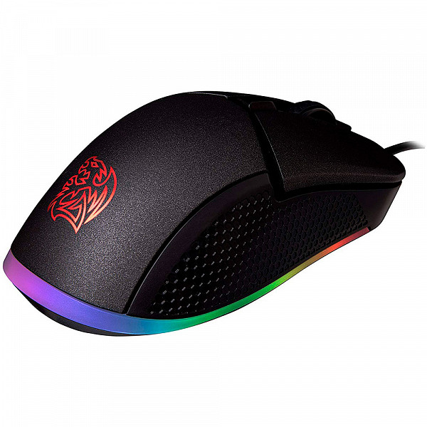 Mouse Gamer Thermaltake 5000DPI RGB 6 Botões Preto Iris MO IRIS WDOHBK 04