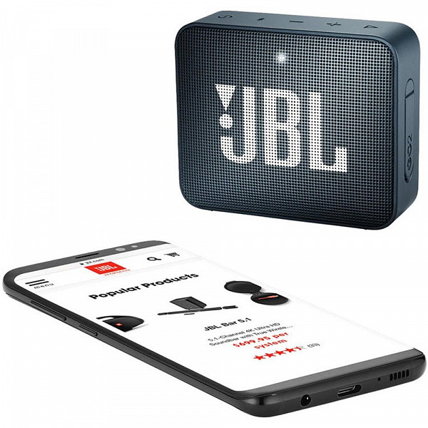 Caixa de Som JBL Go 2, Bluetooth, À Prova D´Água, 3W, Navy - JBLGO2NAVY