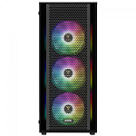 Gabinete Gamer Gamdias Aura GC2 Elite ARGB, Vidro Temperado, ATX, Mid Tower, Com 4 Fans, Sem Fonte, Black