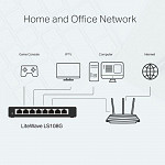 Switch 08 Portas Tp-link Ls108g Gigabit 10/100/1000mbps