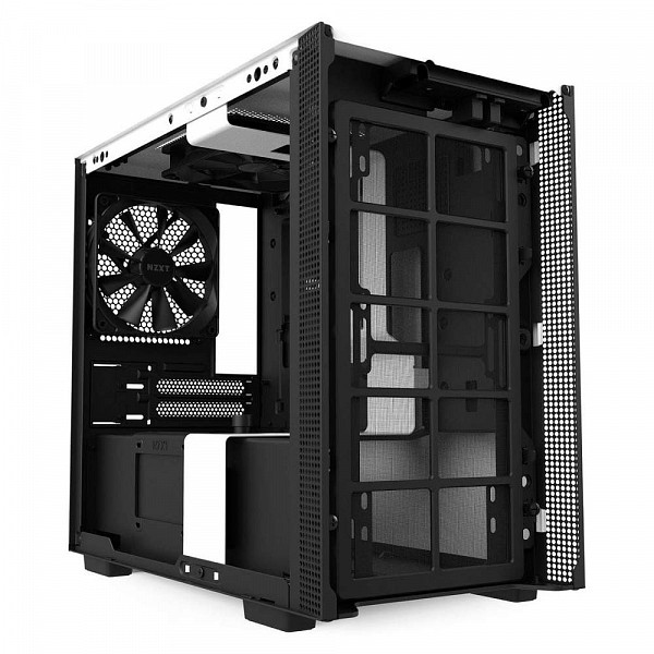 Gabinete Gamer NZXT H210i, Mini Tower, Com 2 Fans, Vidro Temperado, White, S-Fonte, CA-H210I-W1