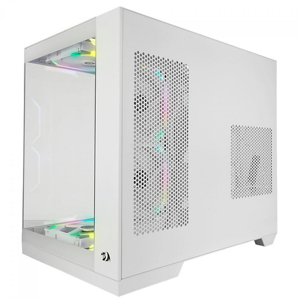 Gabinete Gamer Redragon Wideload Pro, Mid Tower, ATX, Lateral em Vidro Temperado, Branco - CA-604W-PRO