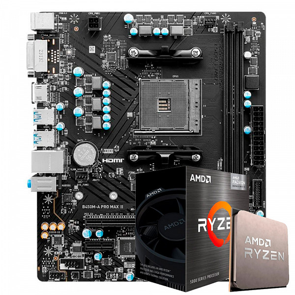 Kit Upgrade, AMD Ryzen 5 5600GT, Placa Mãe Chipset B450
