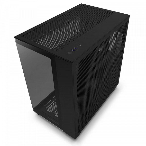 Gabinete Gamer NZXT H9 Flow, Mid Tower, ATX, Lateral e Frontal em Vidro, Preto - CM-H91FB-01