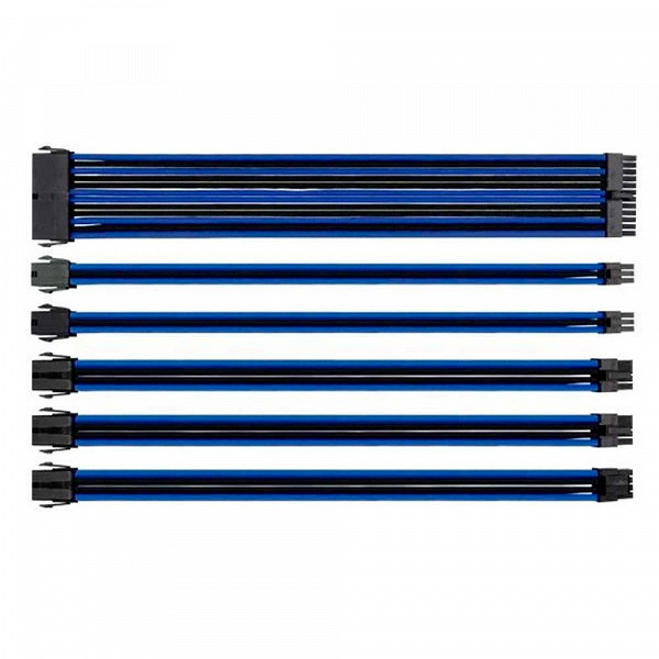 Cabo Mod Sleeved Preto E Azul 30cm Thermaltake AC035CN1NANA1