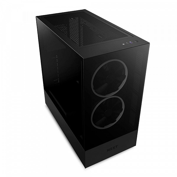 Gabinete NZXT H5 Elite Compact, Mid Tower, RGB, ATX, Lateral e Frontal em Vidro Temperado, 3x Cooler Fan, Preto - CC-H51EB-01