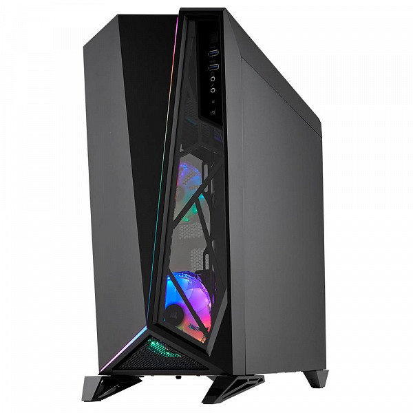 Gabinete Gamer Corsair Carbide Series Spec-Omega, Mid-Tower, RGB, Vidro Temperado, Preto - CC-9011140-WW