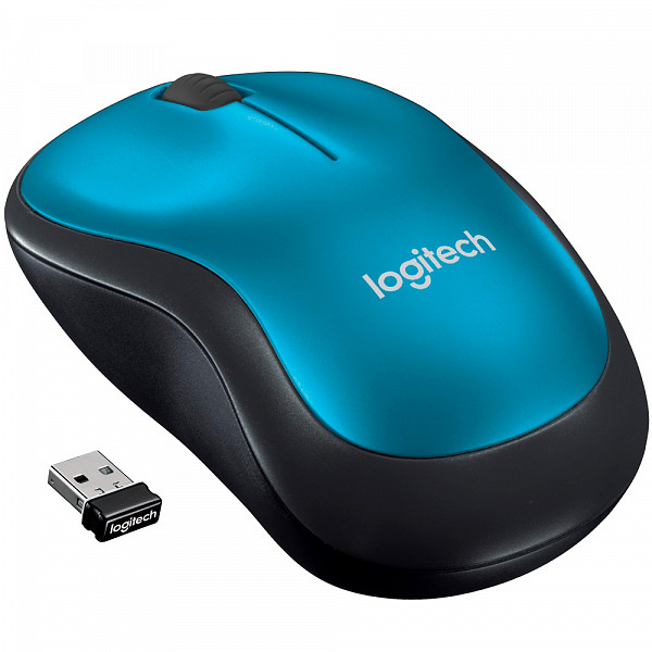 Mouse Logitech M185 Sem Fio Azul 1000 DPI