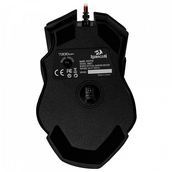 Mouse Gamer Redragon 7200DPI, RGB, Griffin - M607