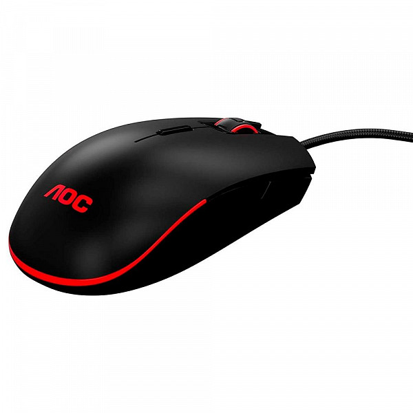 Mouse Gamer AOC GM500 Ambidestro, RGB, 5000 DPI, 8 Botões - GM500DRBB