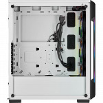 Gabinete Gamer Corsair ICUE 220T TG RGB, Mid Tower, com FAN, Lateral e Frontal em Vidro, Branco - CC-9011191
