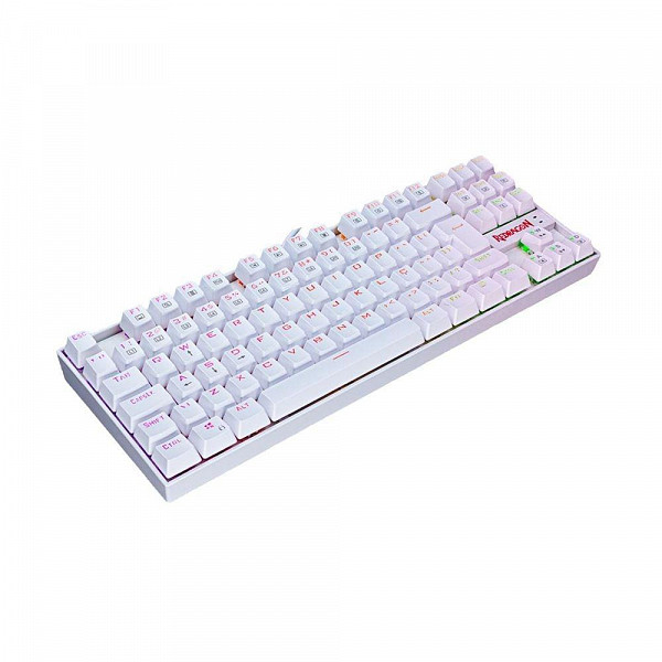 Teclado Mecânico Gamer Redragon Kumara K552W-RGB RGB Lunar White Switch Brown PT