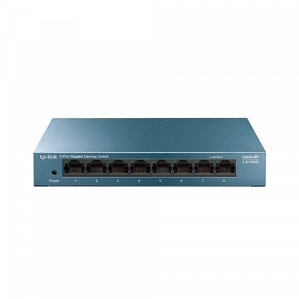 Switch 08 Portas Tp-link Ls108g Gigabit 10/100/1000mbps