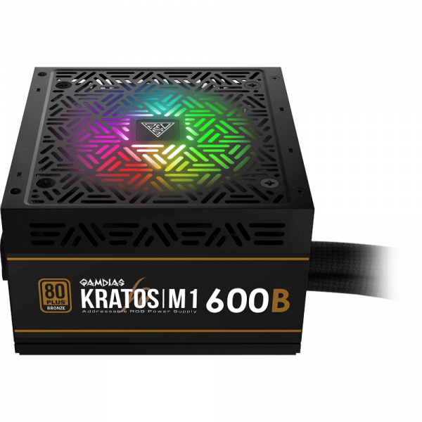 Fonte Gamdias Kratos M1-600W RGB Bronze 80 Plus